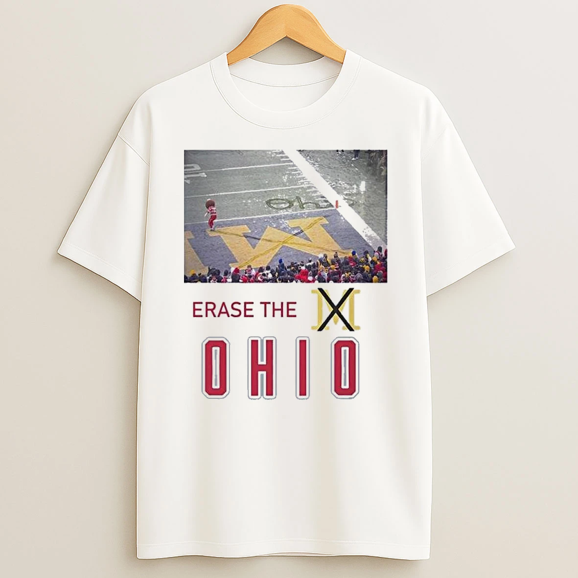 Erase The M Snow Brutus Buckeye Ohio State Football Shirts