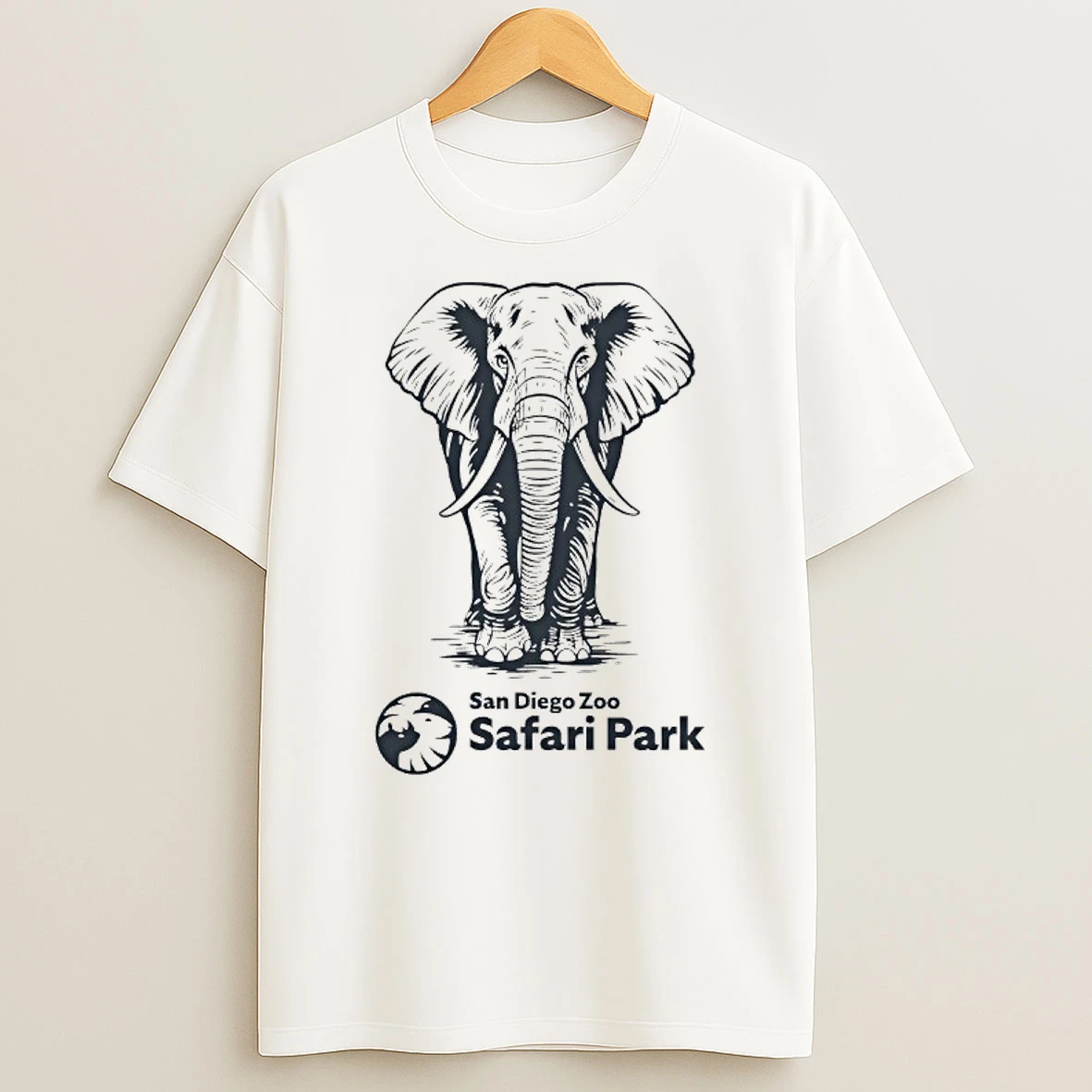 Etched Elephant San Diego Zoo Safari Park Shirts