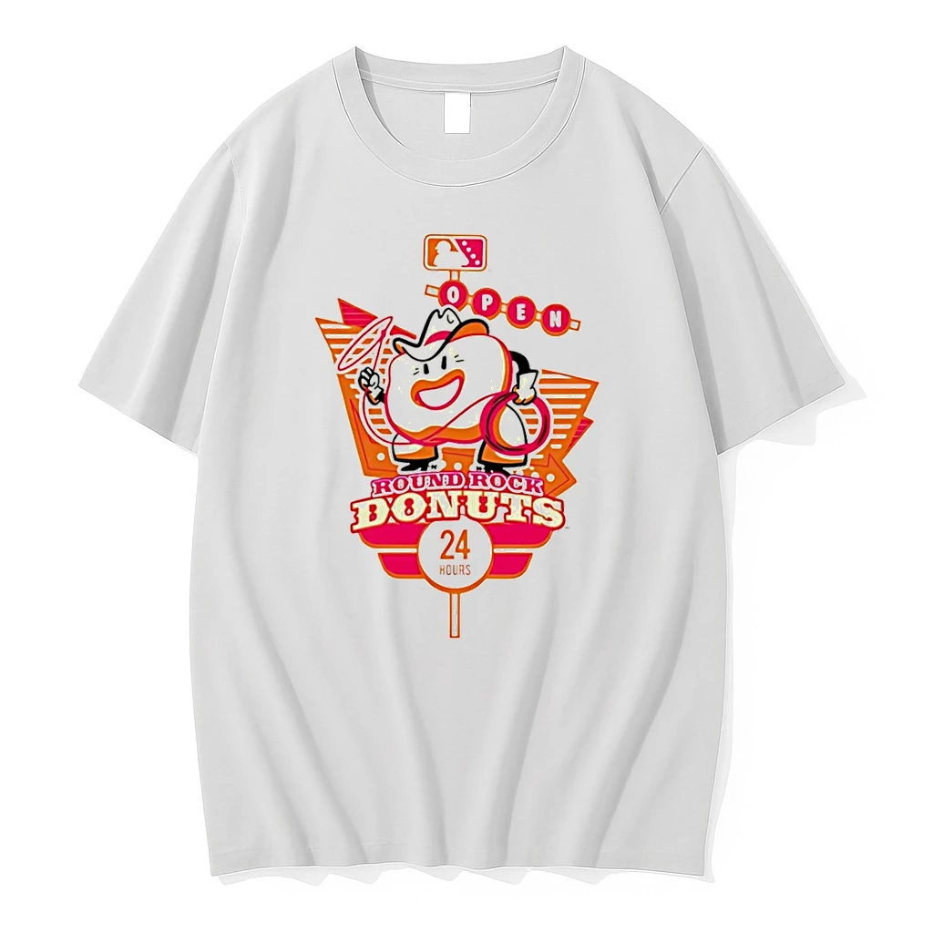 Express Donuts The Round Rock Express Chrome Food Pack Logo Shirts