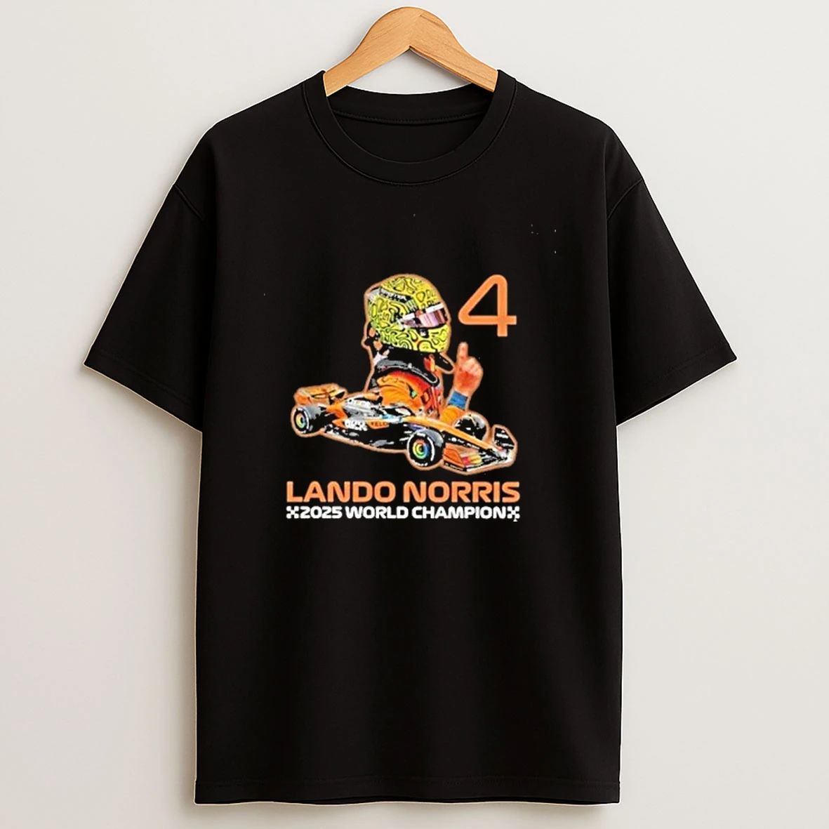 F1 Racing Lando Norris 2025 World Champion Fan Tribute Shirts