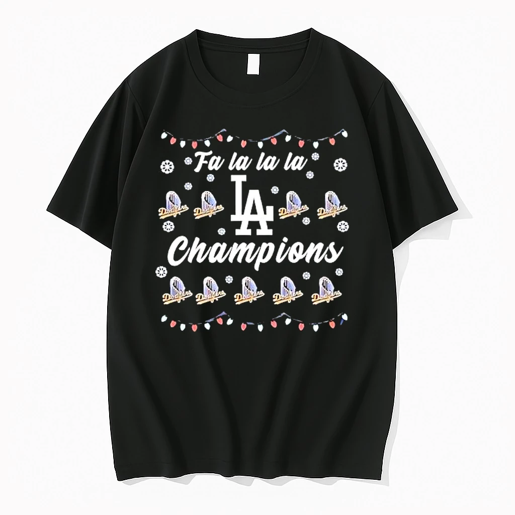 Fa La La La Los Angeles Dodgers 2025 World Series Champions Christmas Shirts