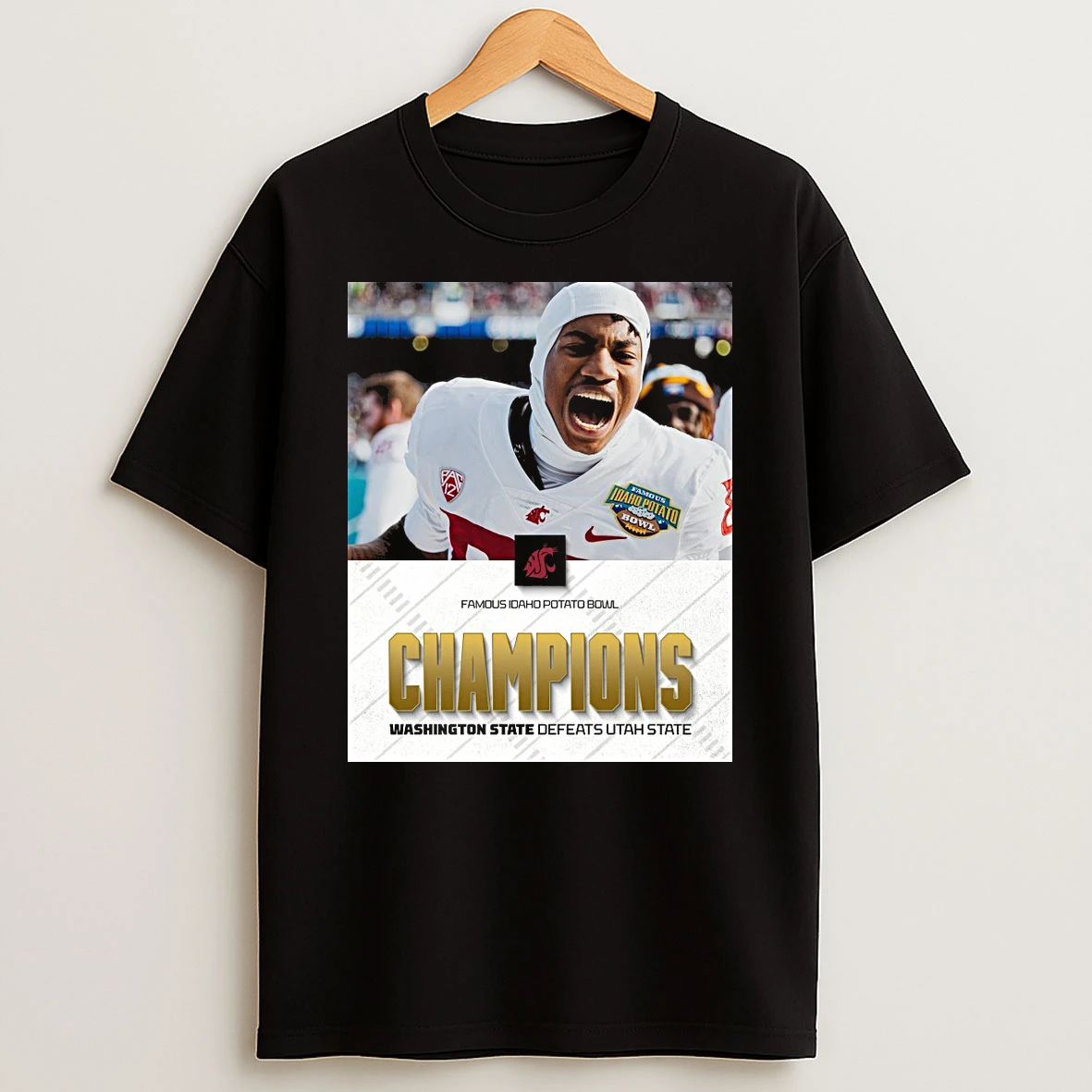Famous Idaho Potato Bowl Champions Washington State Defeats Utah State Espn Shirts