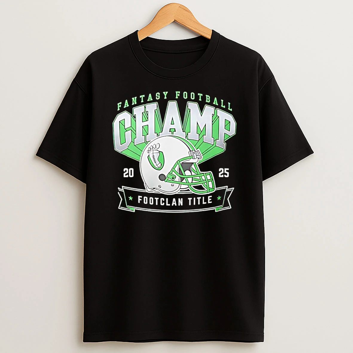 Fantasy Football Footclan Title Champion 2025 Helmet Shirts