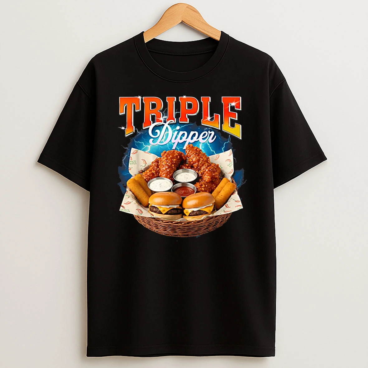 Fast Food Hamburger Chicken Nugget Foodie Triple A Dipper Shirts
