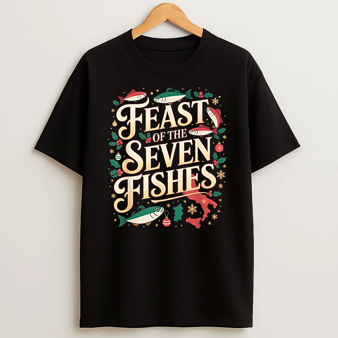 Feast Of The Seven Fishes Italy La Vigilia Christmas Eve Shirts