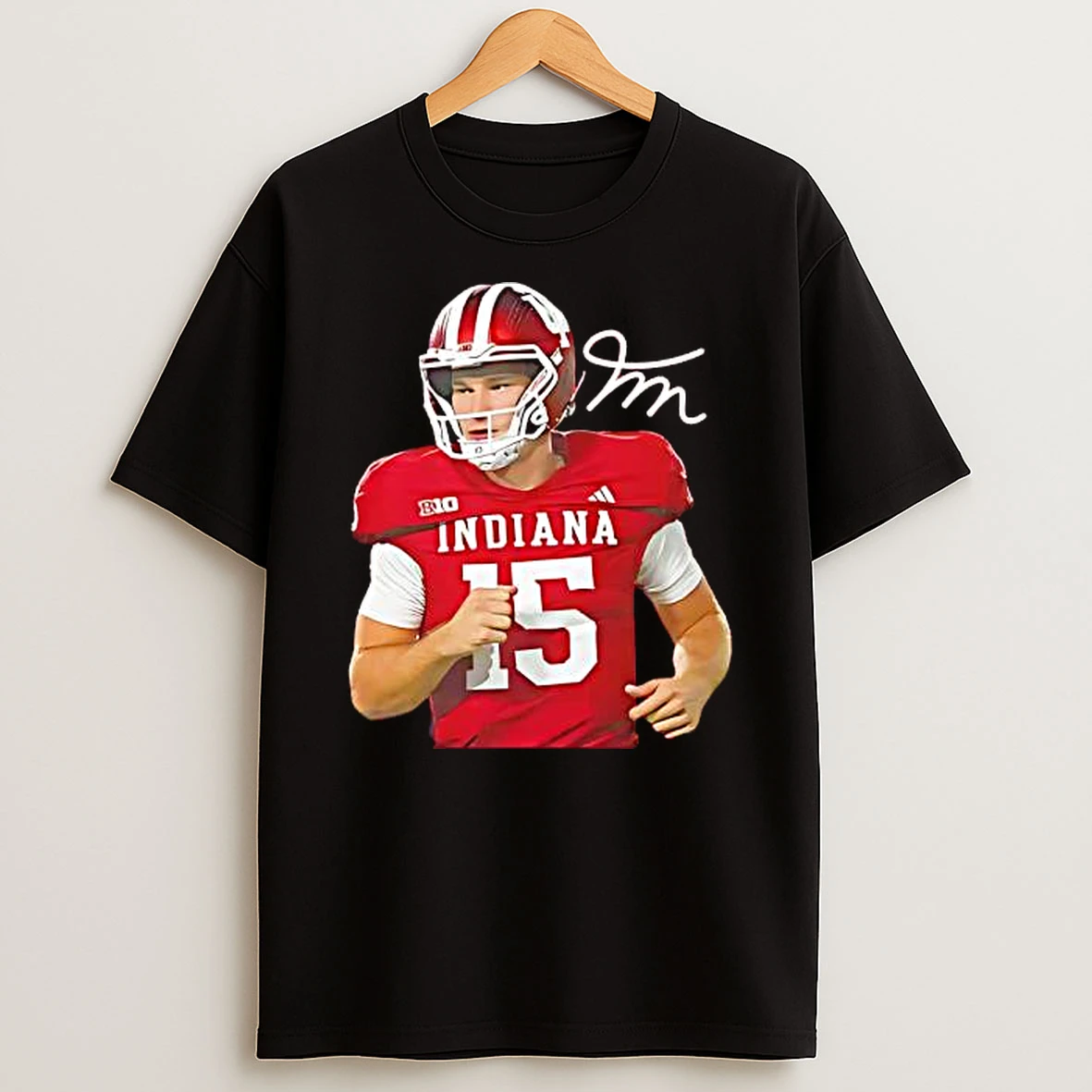 Fernando Mendoza 15 In Indiana Hoosiers Football And Signature Shirts