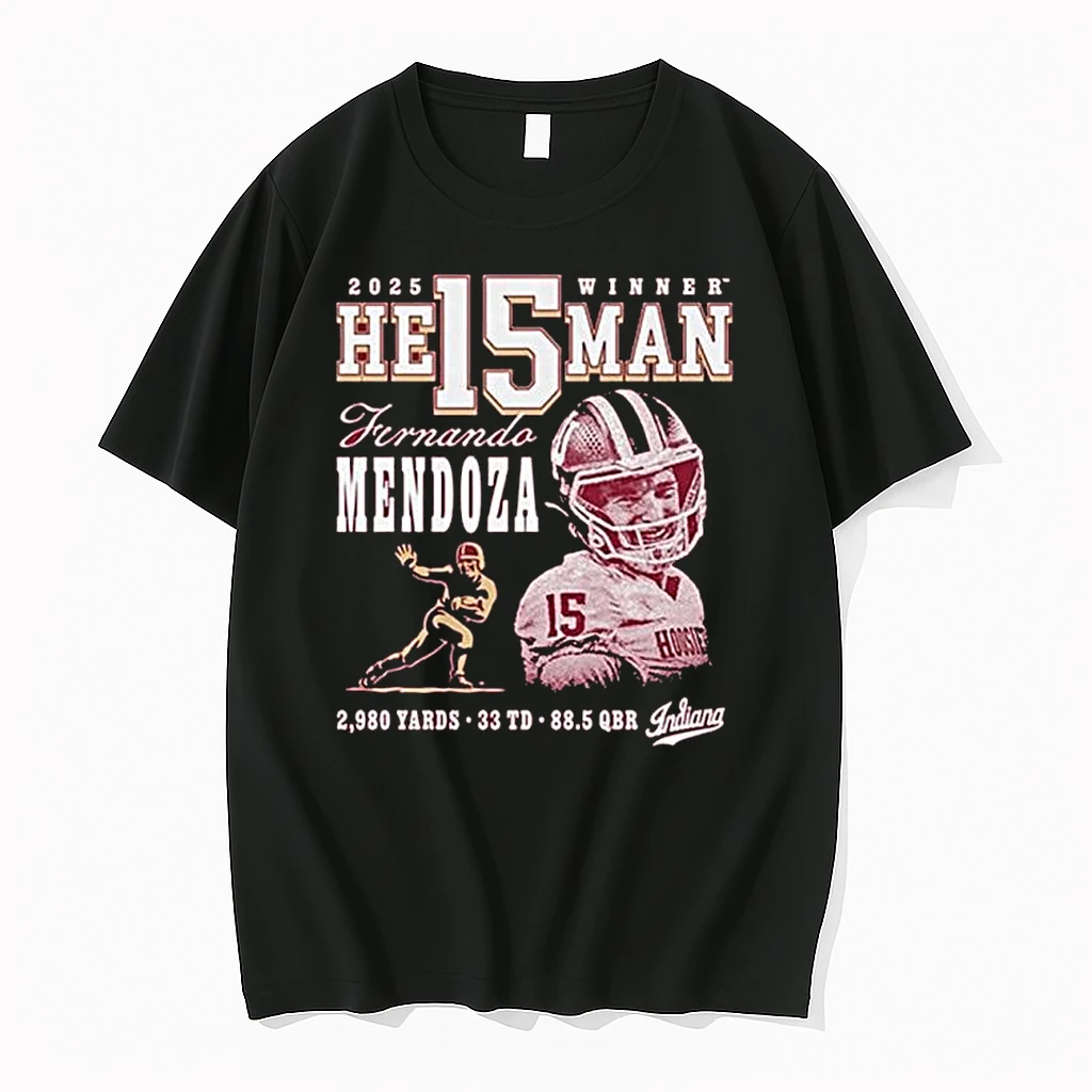 Fernando Mendoza Indiana Hoosiers 2025 He15man Trophy Winner Shirts