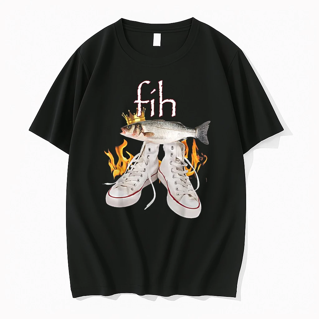 Fih Shoes Fish Funny Misspelled Fish Meme Fih Calling Humor Shirts