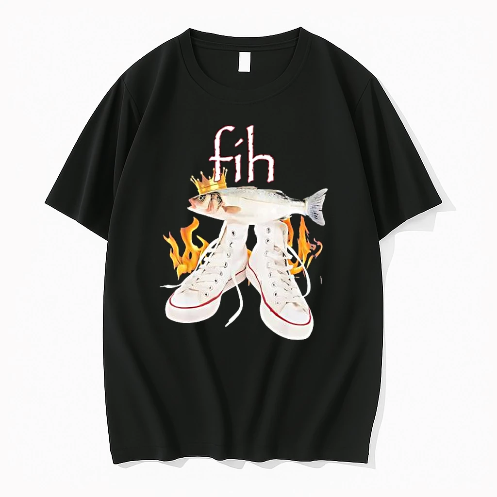 Fih Shoes Fish Misspelled Fish Graphic Shirts