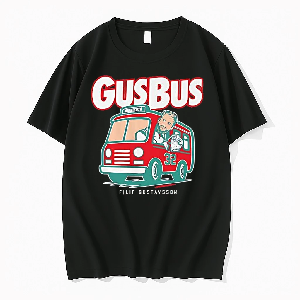 Filip Gustavsson Hop On The Gus Bus Minnesota Wild Shirts