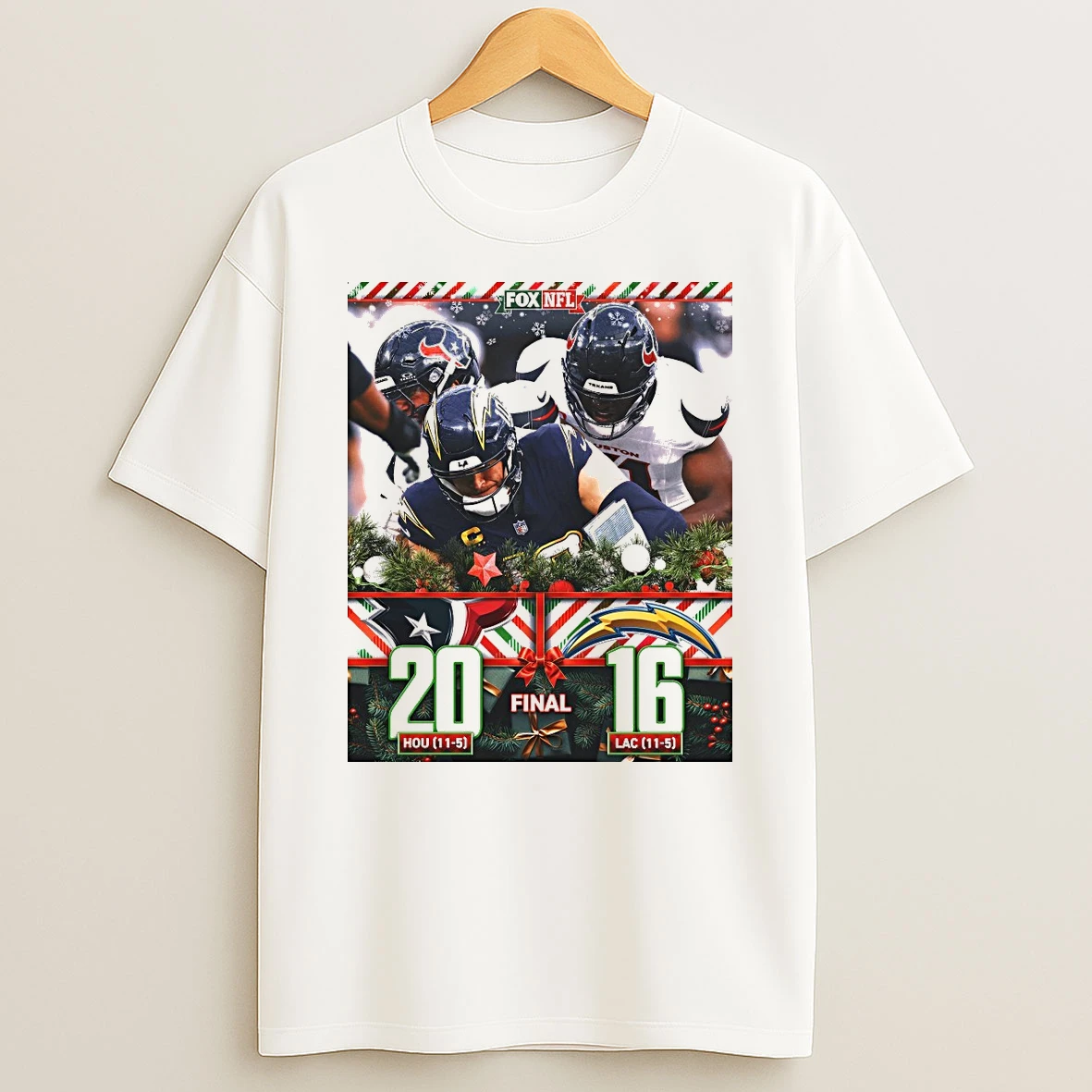 Final Houston Texans Vs Los Angeles Chargers 20 16 Fox Nfl Shirts