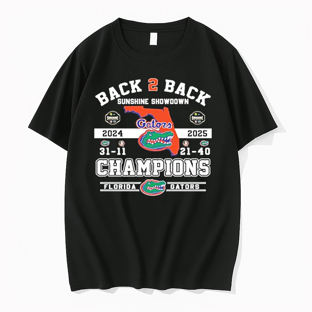 Florida Gators Back 2 Back Sunshine Showdown Champions Shirts