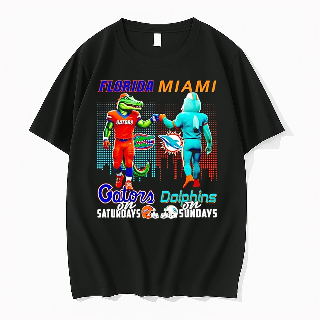 Florida Gators On Saturdays Vs Miami Dolphins On Sundays Gameday Mascot Shirts