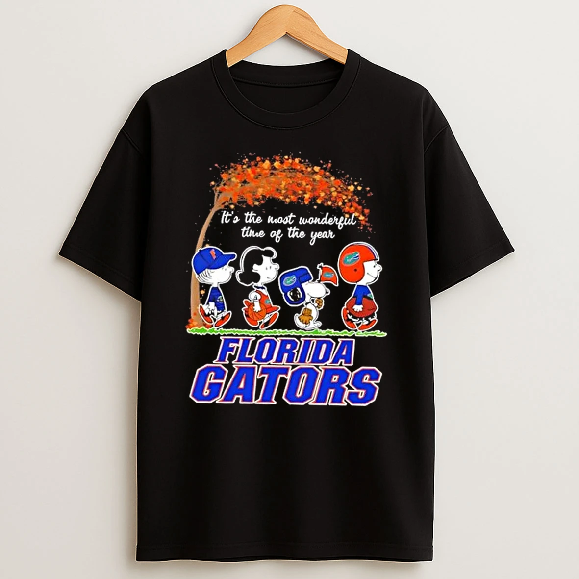 Florida Gators X Peanuts Snoopy And Friends Autumn Its The Most Wonderful Time Of The Year Shirts