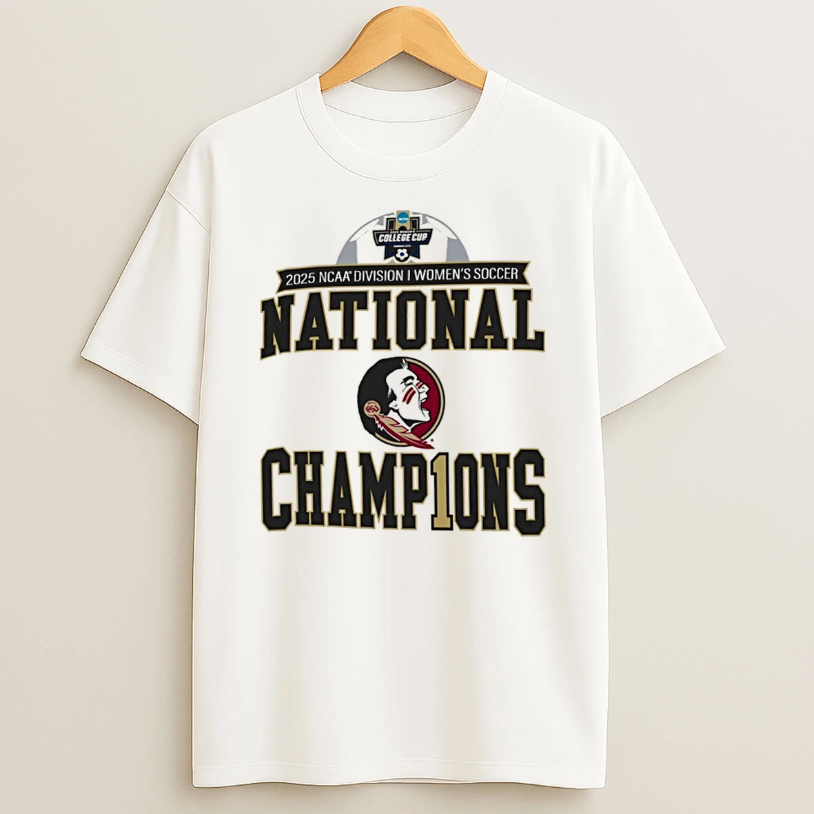 Florida State Seminoles 2025 Ncaa Di Womens Soccer National Champions Locker Room Shirts