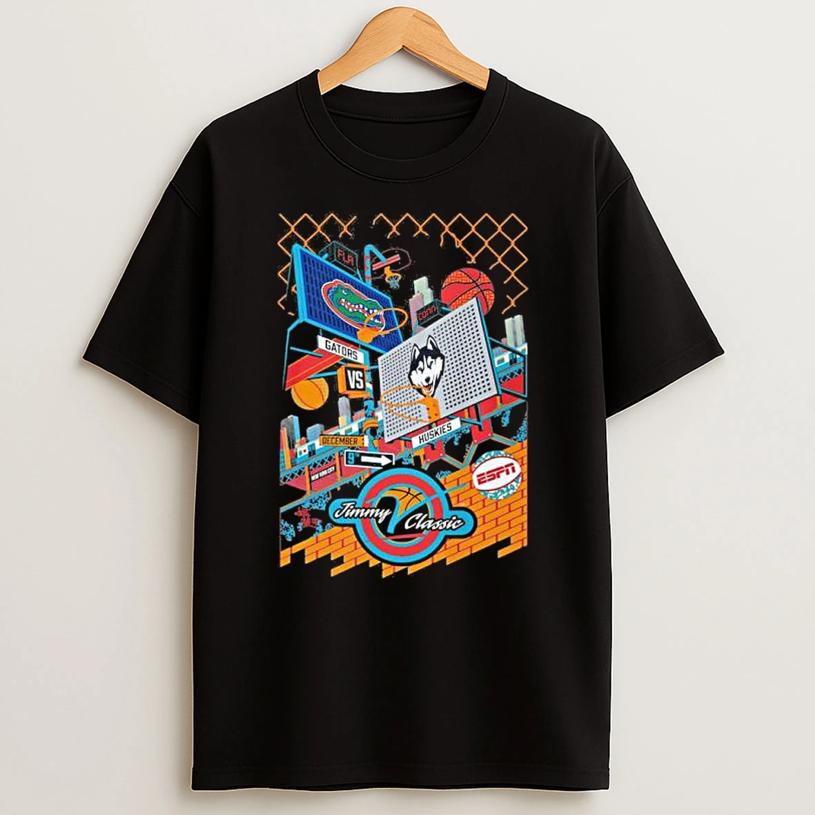 Florida Vs Uconn 2025 Jimmy V Classic Basketball Shirts