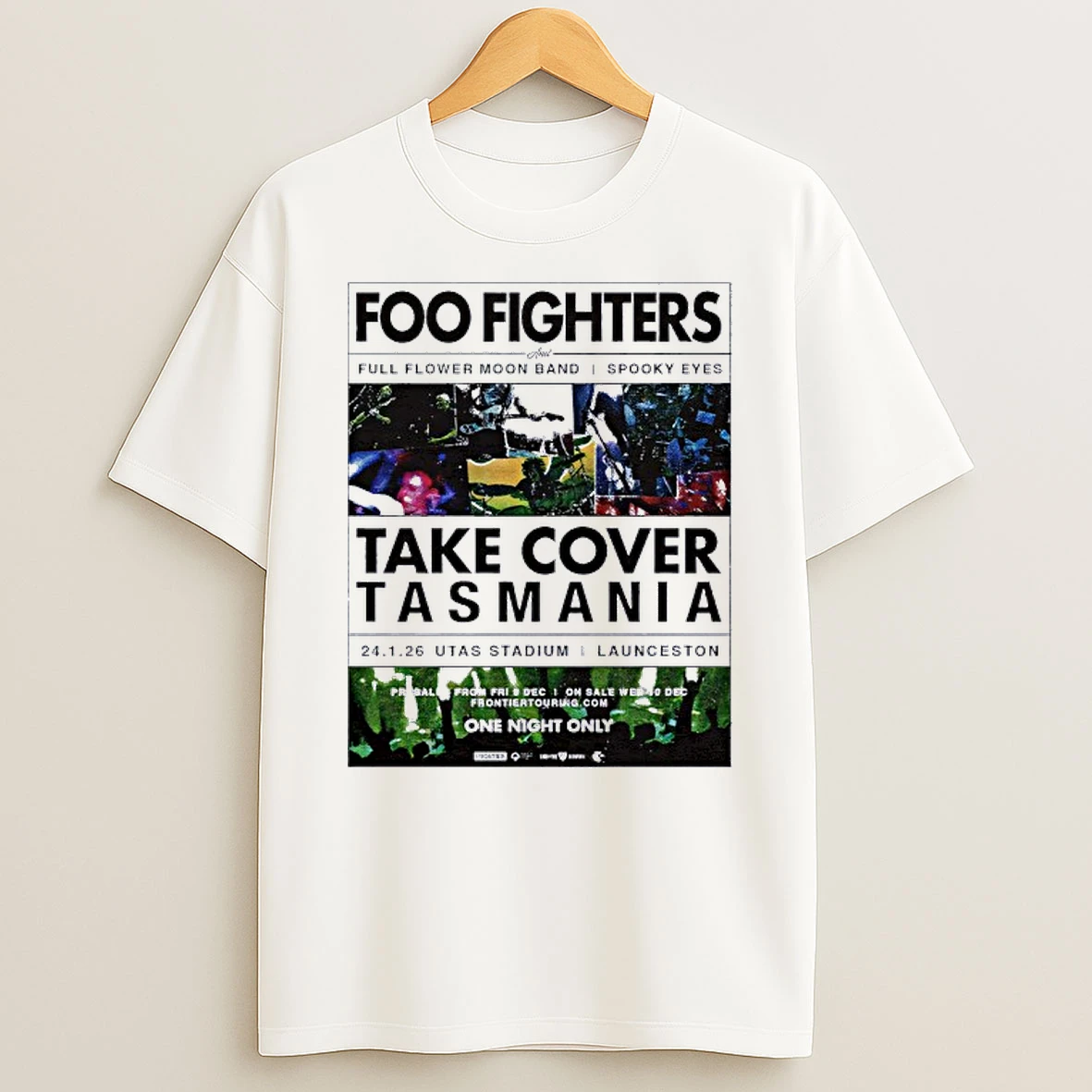 Foo Fighters Launceston Tasmania 2025 Event At Utas Stadium On January 24 2026 Shirts