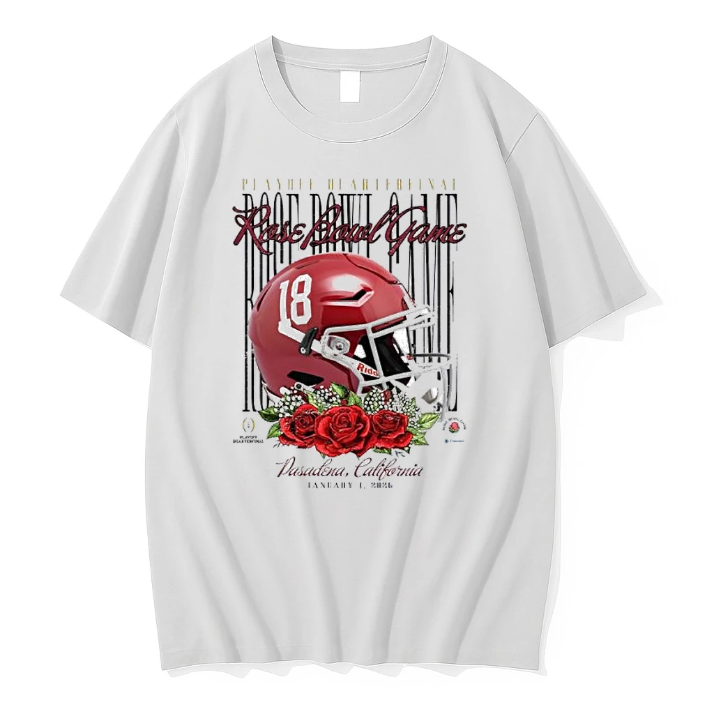 Football Playoff Quarterfinal Rose Bowl Game 2026 Alabama Crimson Tide Helmet Shirts