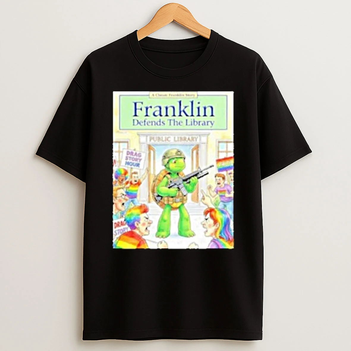 Franklin Defends The Library Shirts