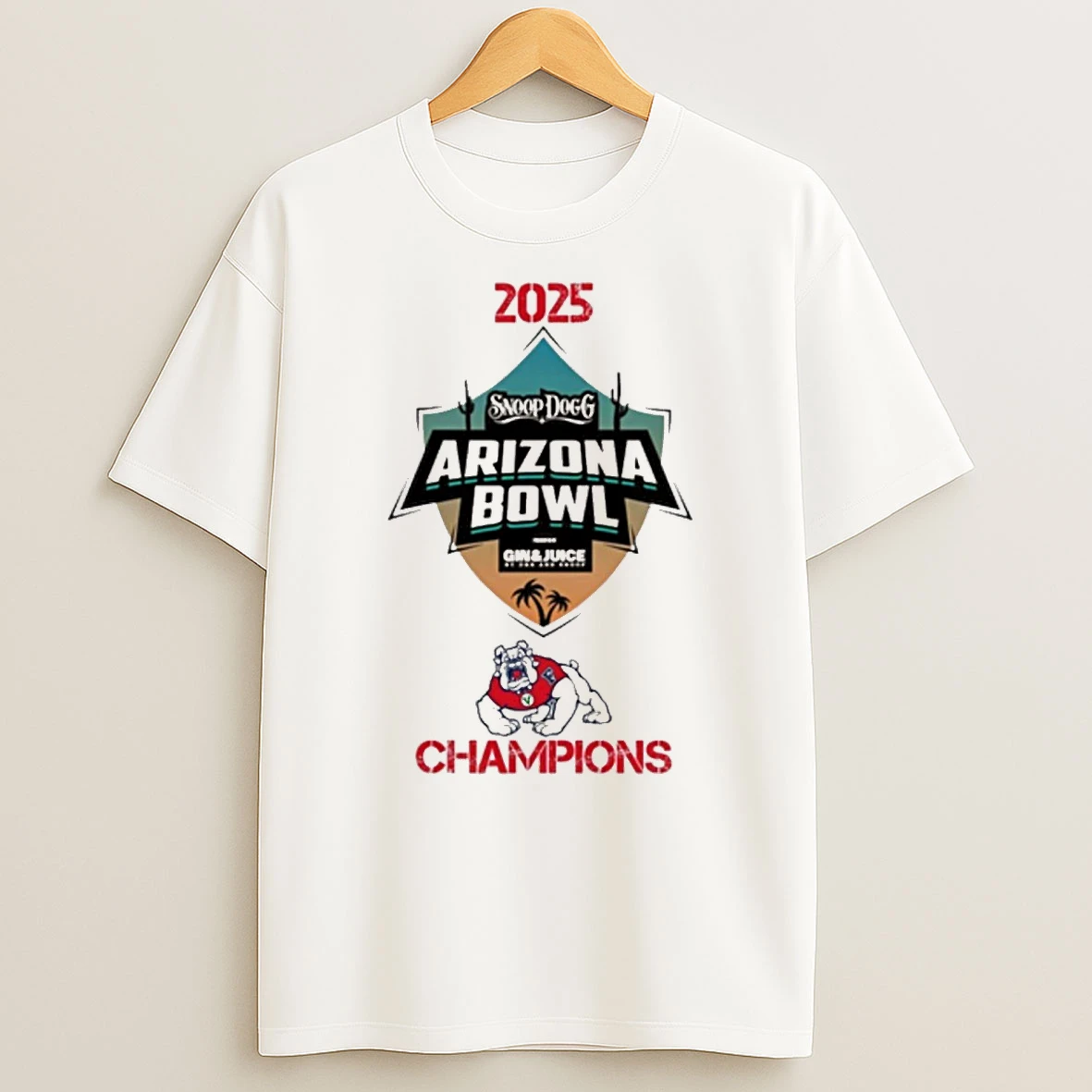Fresno State Bulldogs 2025 Snoop Dogg Arizona Bowl Champions Shirts