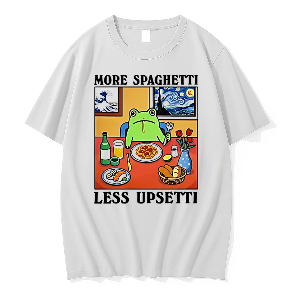 Frog More Spaghetti Less Upsetti Meme Shirts