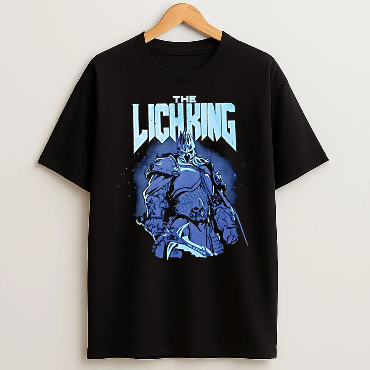 Frozen Throne With The World Of Warcraft Rogue Lich King Graphic Shirts