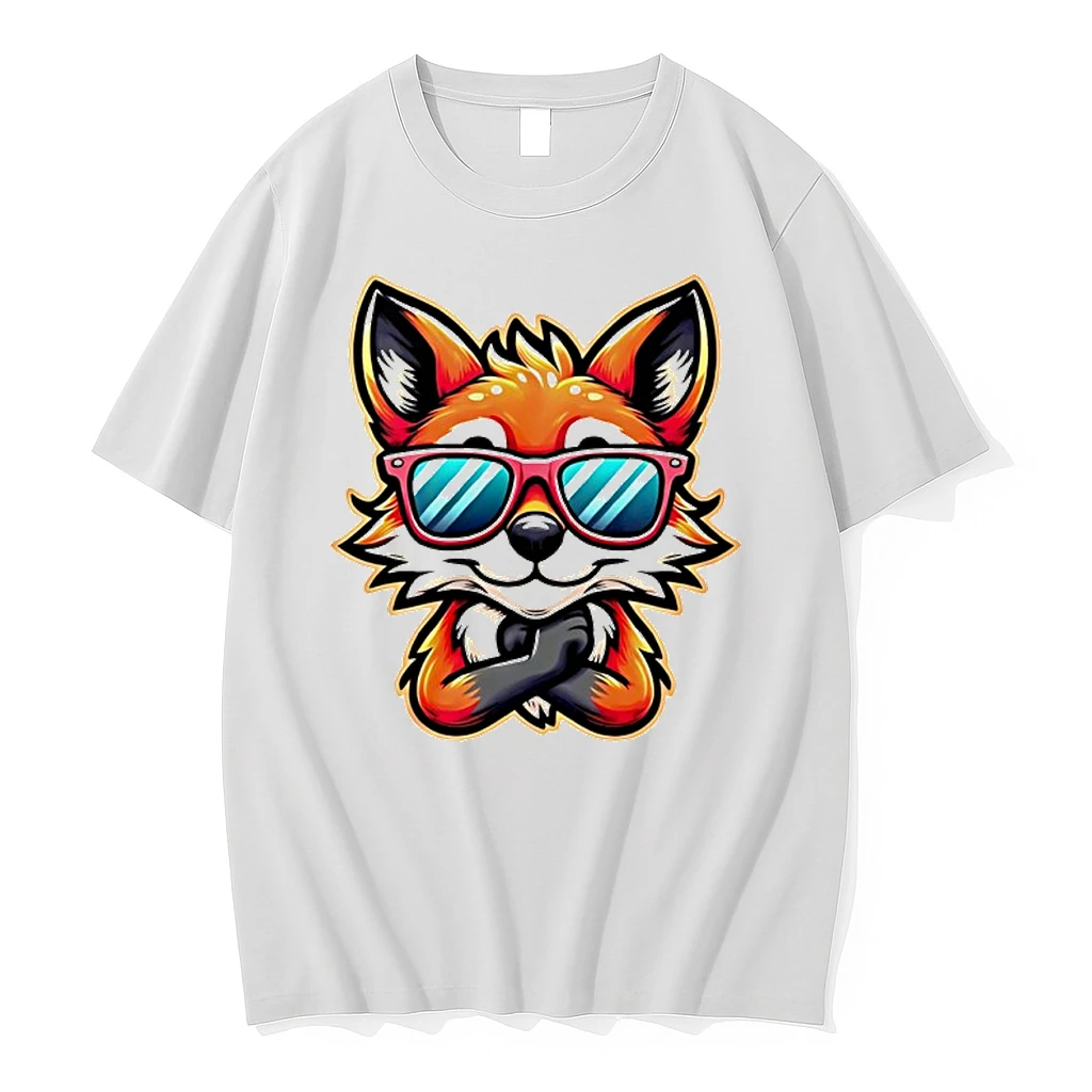 Funky Fox Illustration Cartoon Shirts
