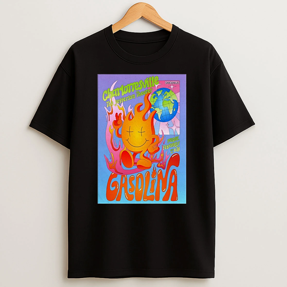 Gasoline Party Jefferson Theater In Charlottesville Va February 6 2026 Shirts