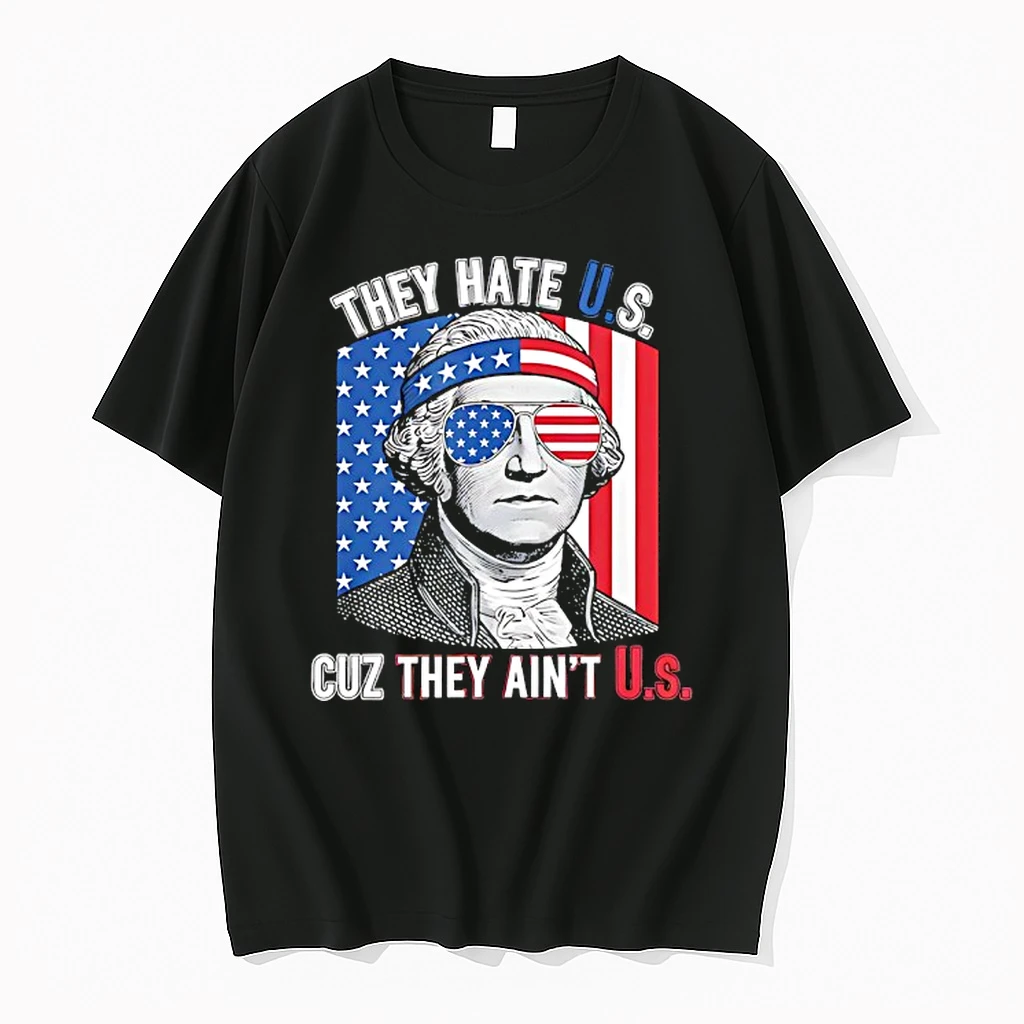 George Washington Wearing Sunglass They Hate Us Cuz They Aint Us Shirts