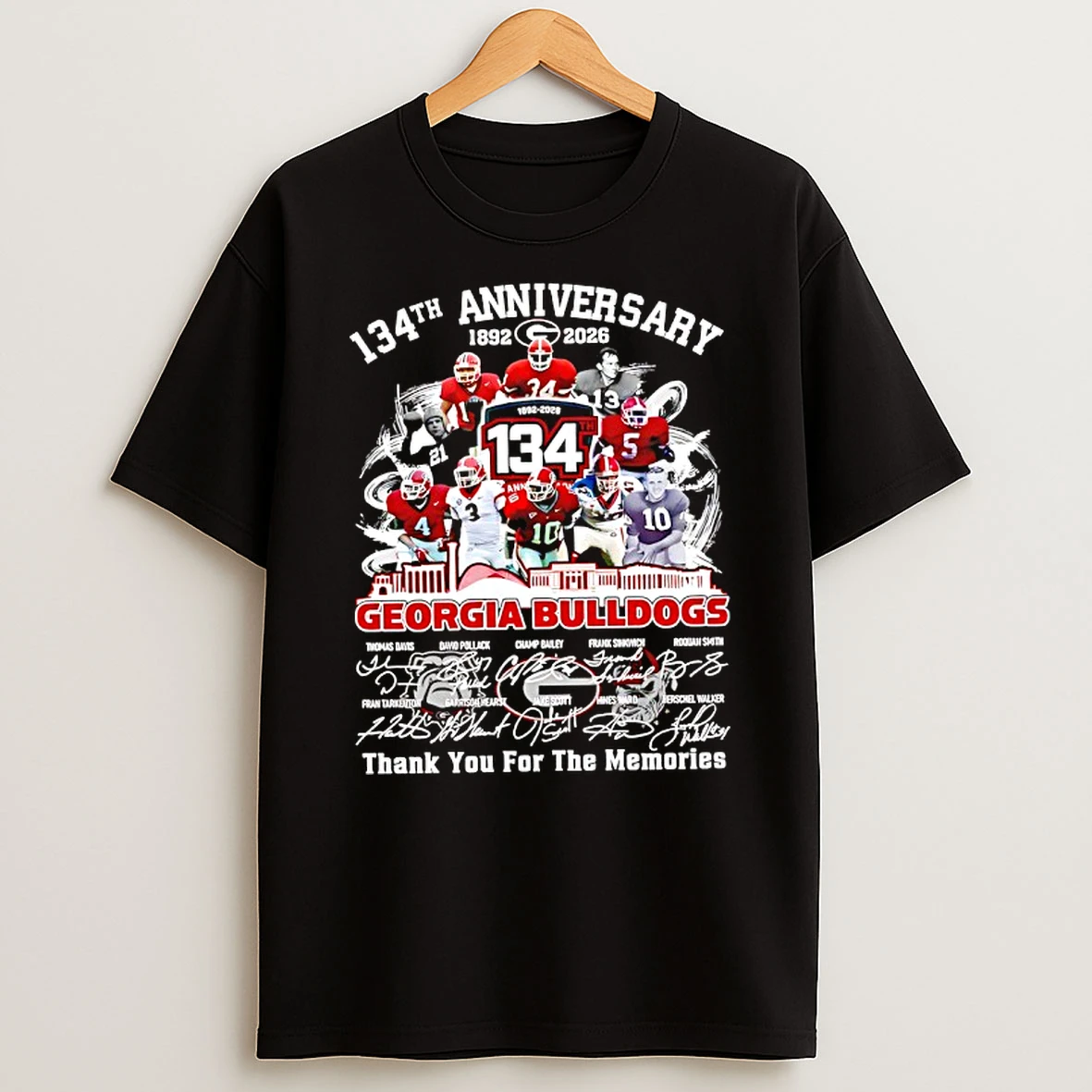 Georgia Bulldogs 134th Anniversary Signatures All Players Shirts