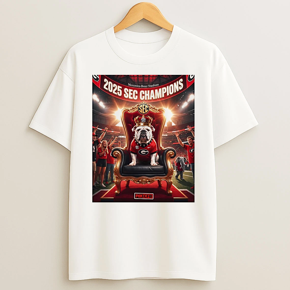 Georgia Bulldogs 2025 Sec Champions Mercedes Benz Stadium Shirts