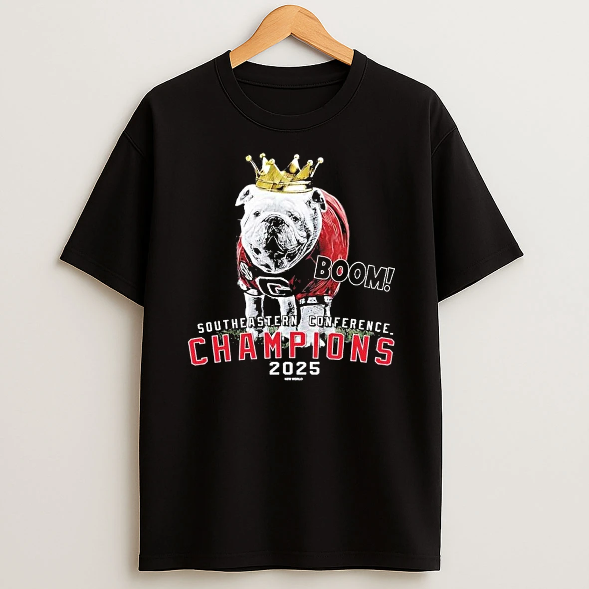 Georgia Bulldogs 2025 Sec Conference Champions Mascot Crown Shirts