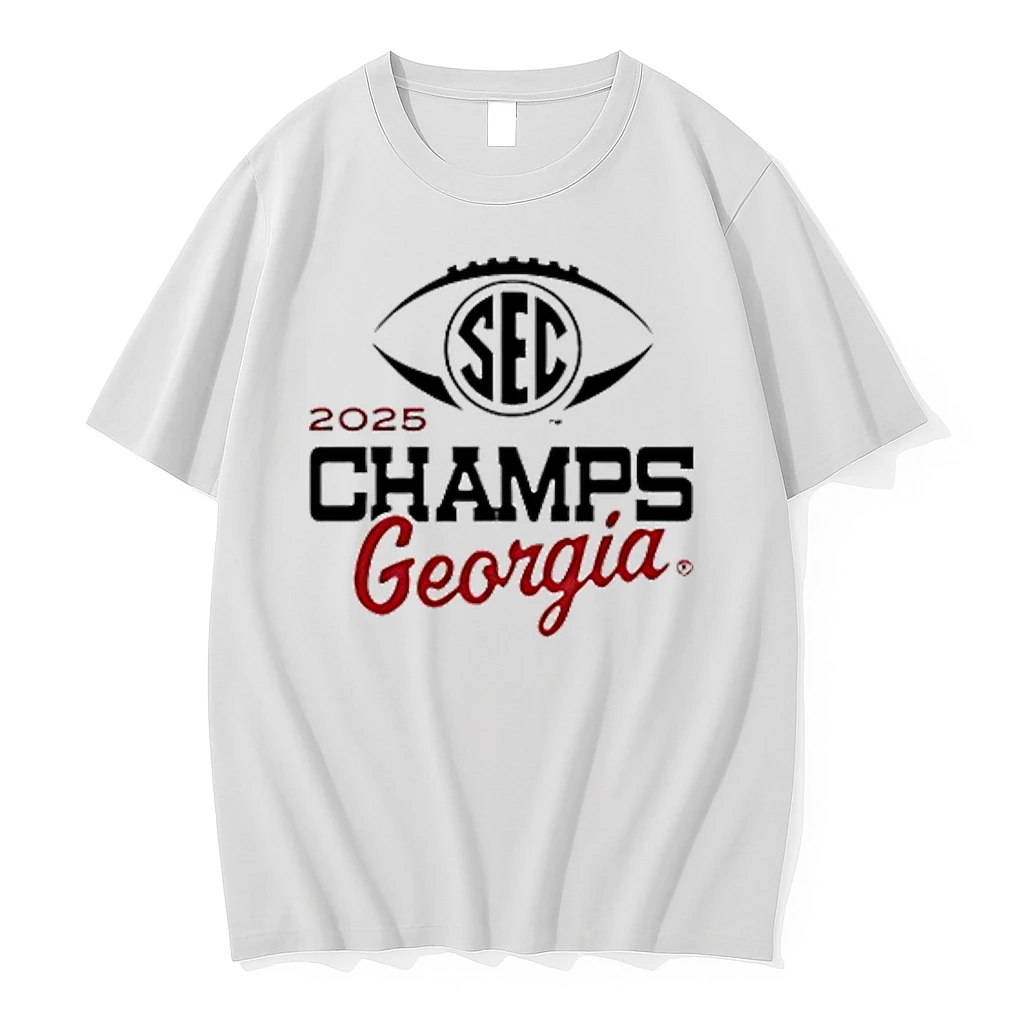 Georgia Bulldogs 2025 Sec Football Champions Logo Shirts