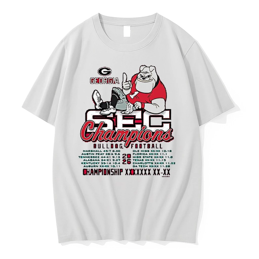 Georgia Bulldogs 2025 Sec Football Conference Champions Recap Shirts