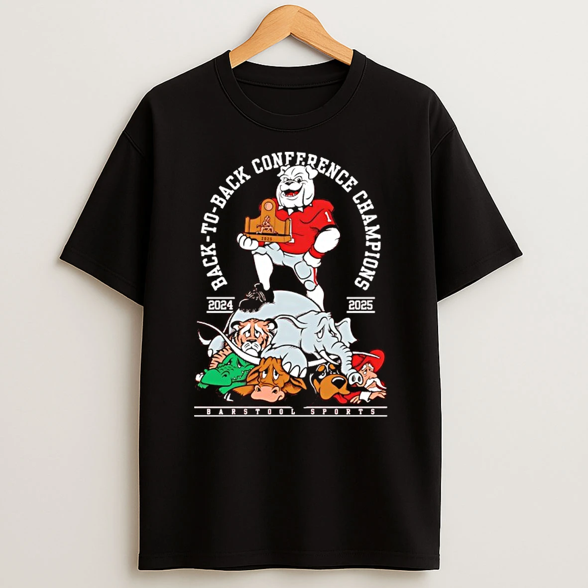 Georgia Bulldogs Back To Back Conference Champions 2025 Shirts