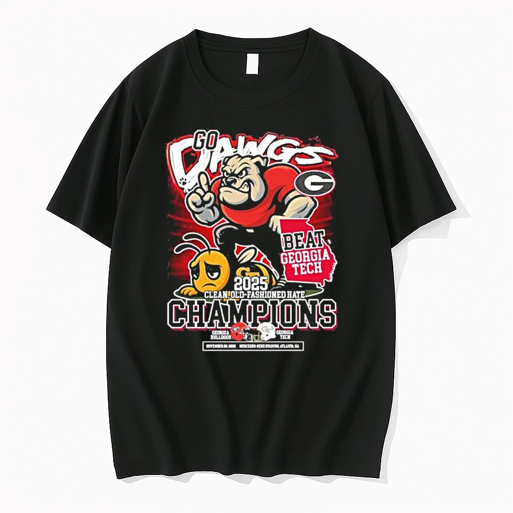 Georgia Bulldogs Beat Georgia Tech 2025 Clean Old Fashioned Hate Champions Shirts