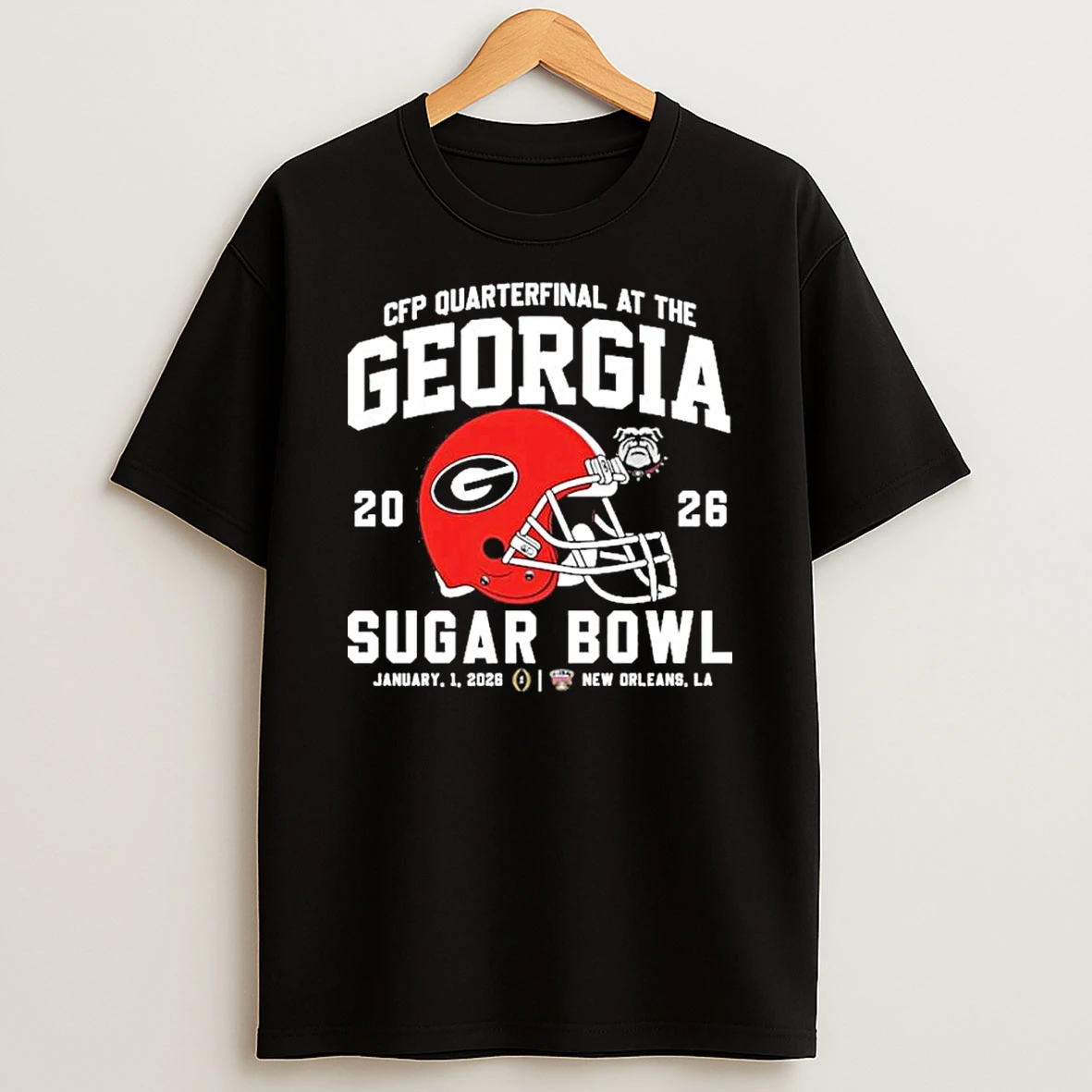 Georgia Bulldogs Cfp Sugar Bowl 2026 Helmet Shirts