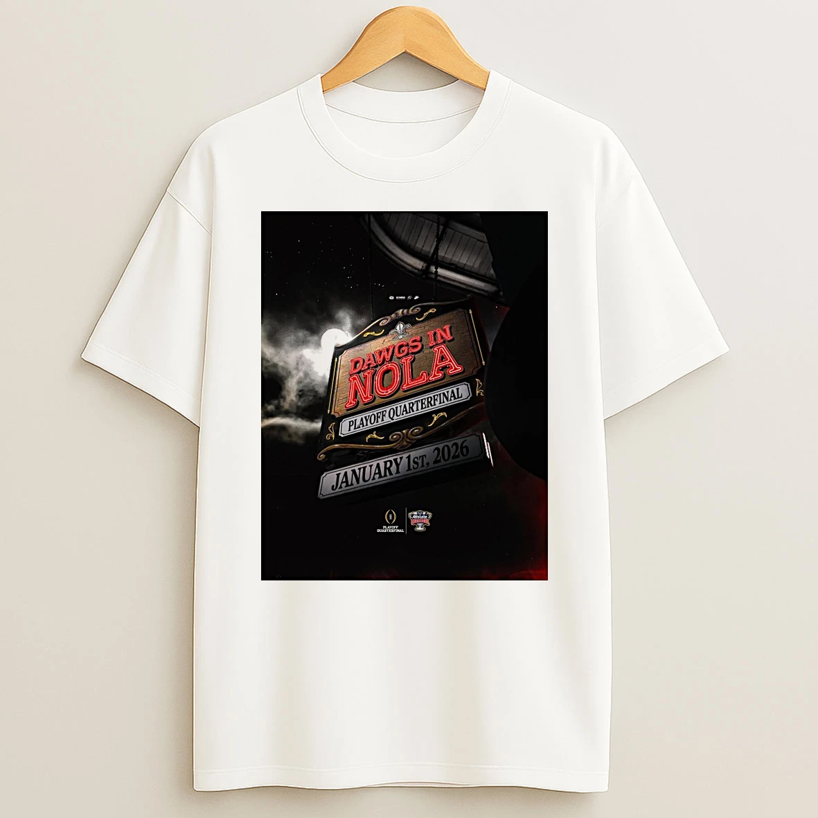 Georgia Bulldogs Dawgs In Nola Playoff Quarterfinal Allstate Sugar Bowl 2026 Shirts