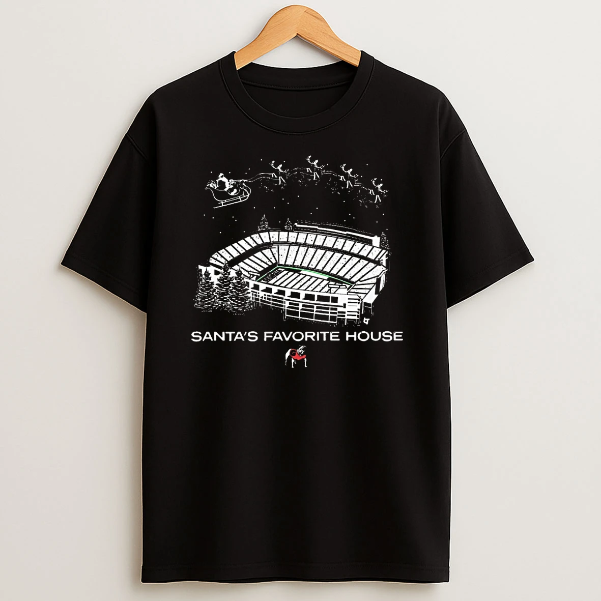 Georgia Bulldogs Football Ncaa Santas Favorite House Shirts