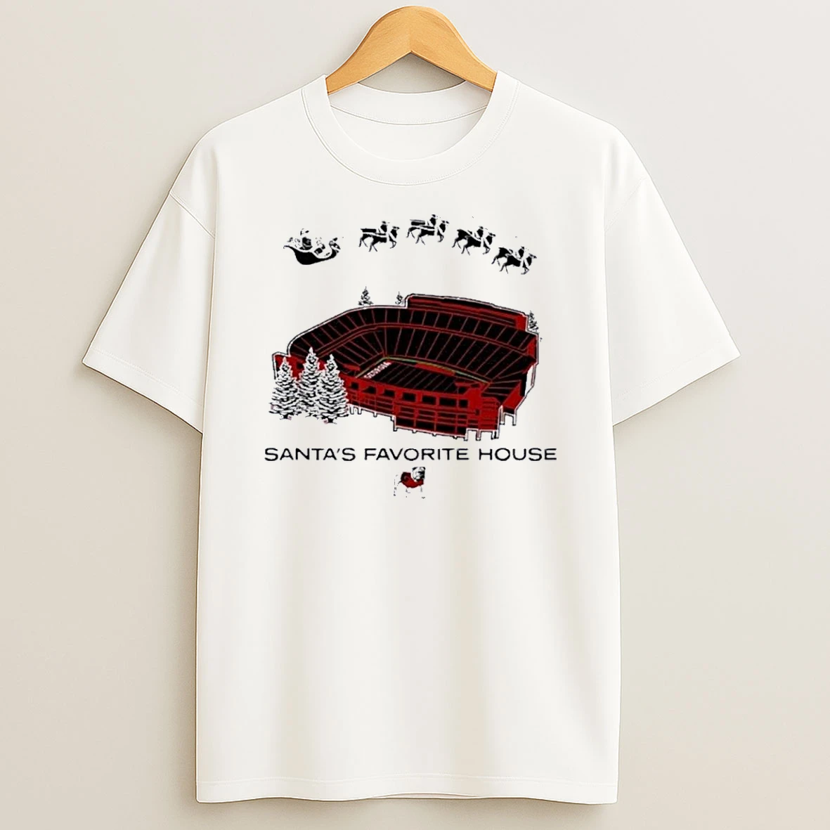 Georgia Bulldogs Santas Favorite House Christmas Shirts