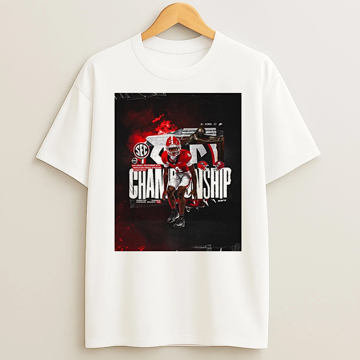 Georgia Bulldogs Southeastern Conference Championship December 6th 2025 Mercedes Benz Stadium Shirts