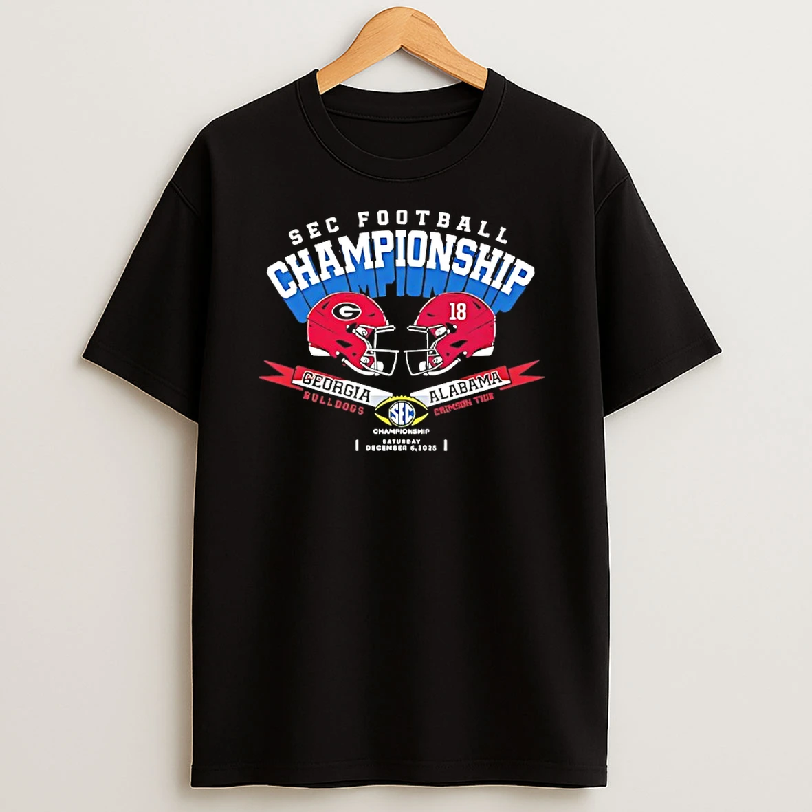 Georgia Bulldogs Vs Alabama Crimson Tide Sec Championship 2025 Shirts