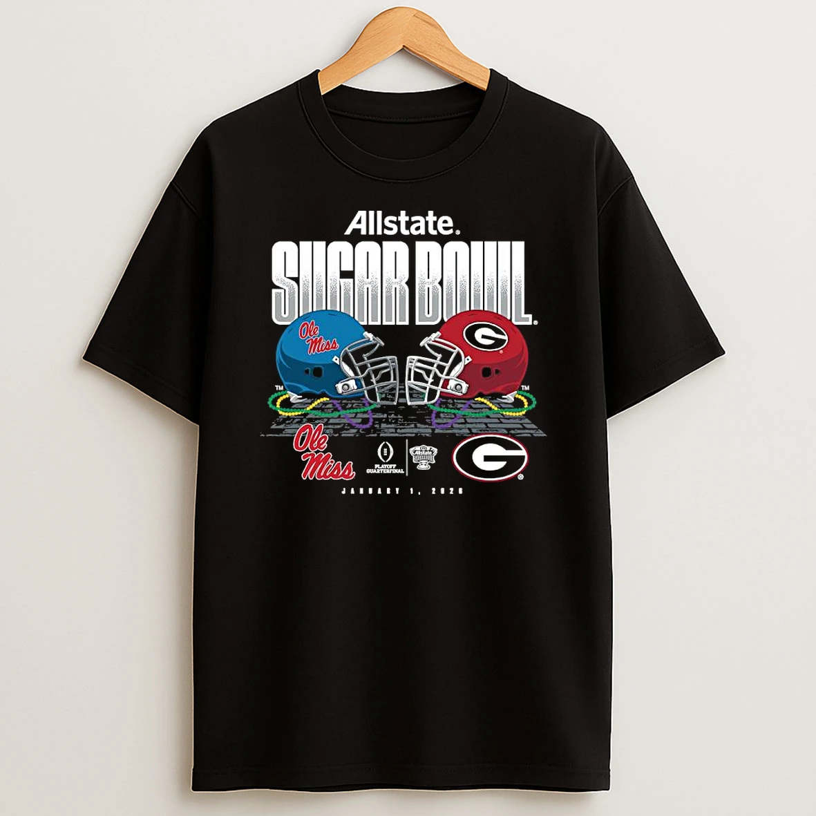 Georgia Bulldogs Vs Ole Miss Rebels Sugar Bowl Head To Head Shirts