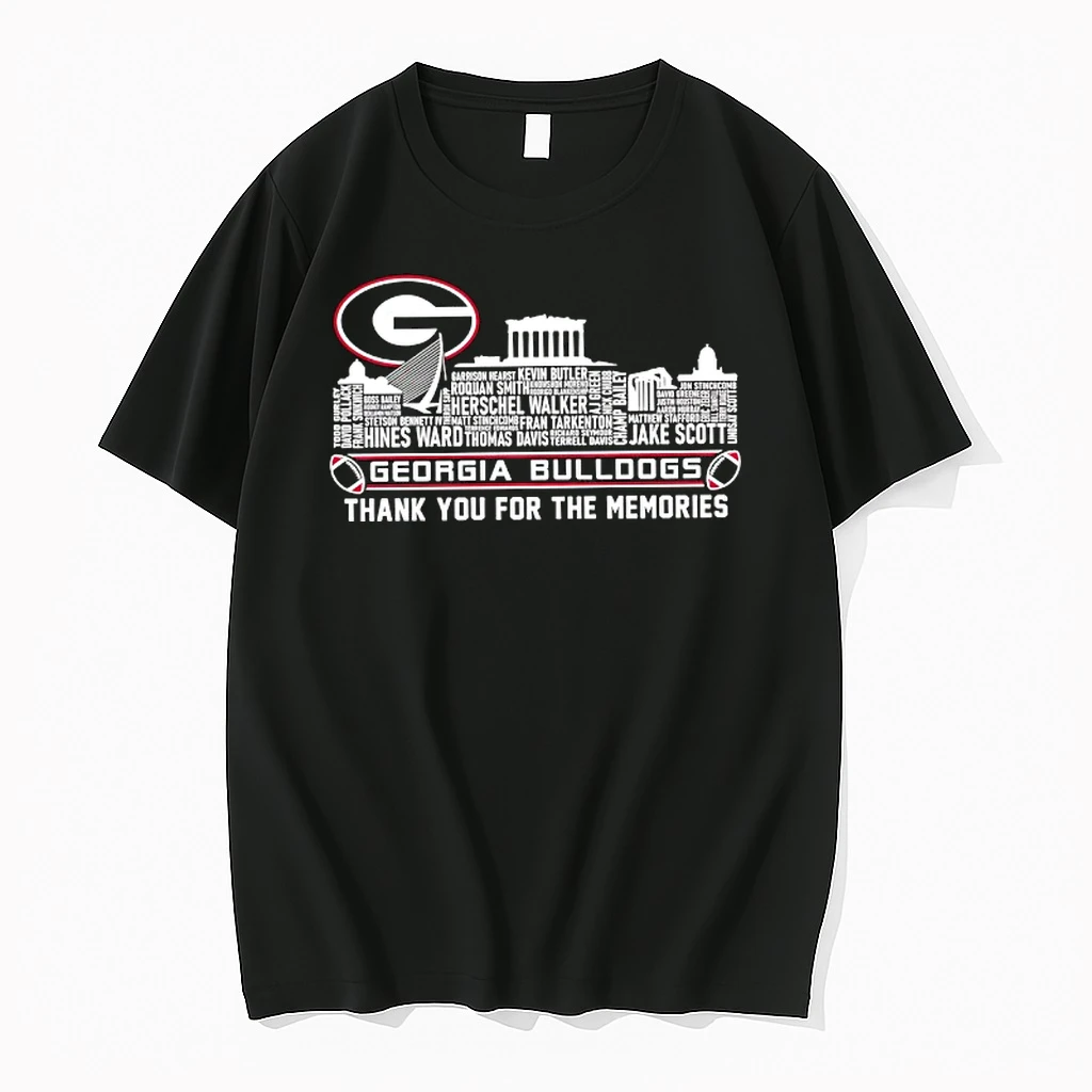 Georgia Bulldogs All Name Of Legends City Skyline Thank You For The Memories Shirts