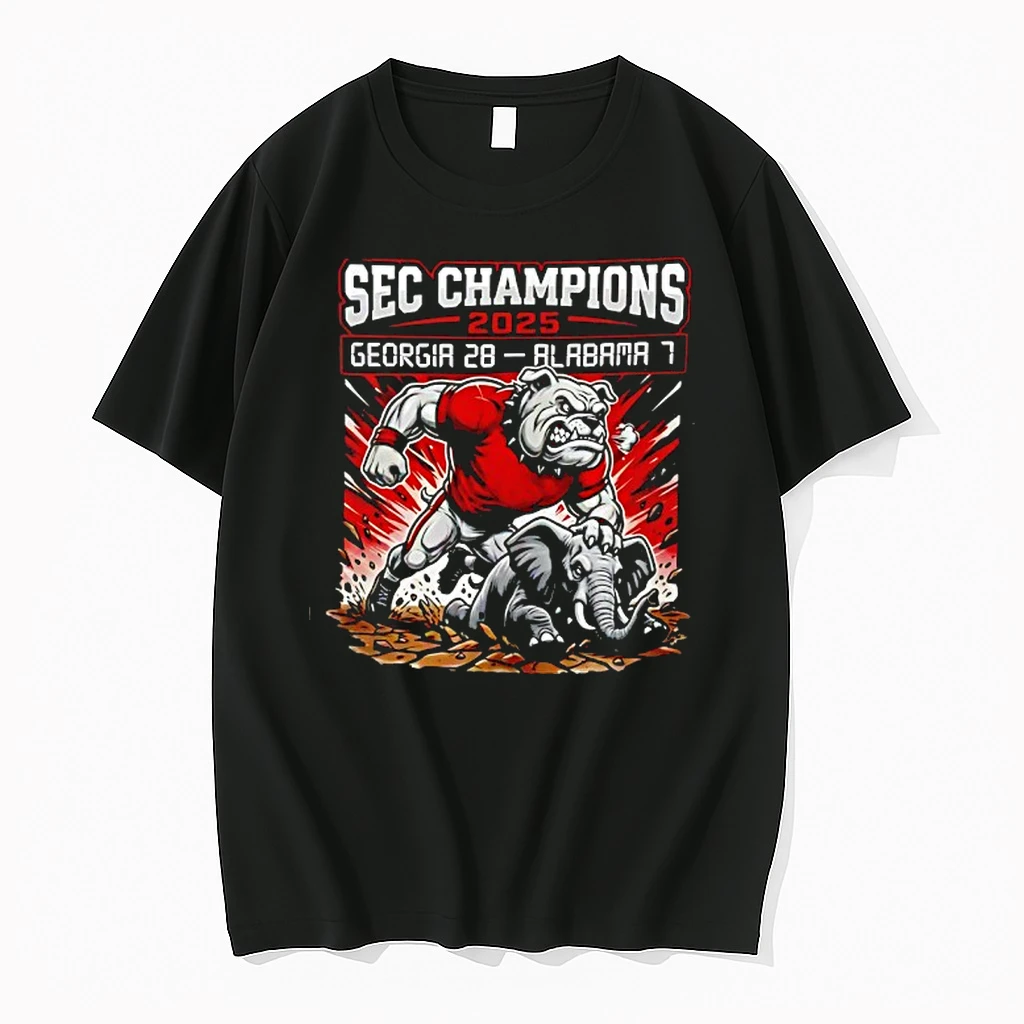 Georgia Bulldogs Crush Alabama Crimson Tide 28 7 Sec Chamopionship 2025 Shirts