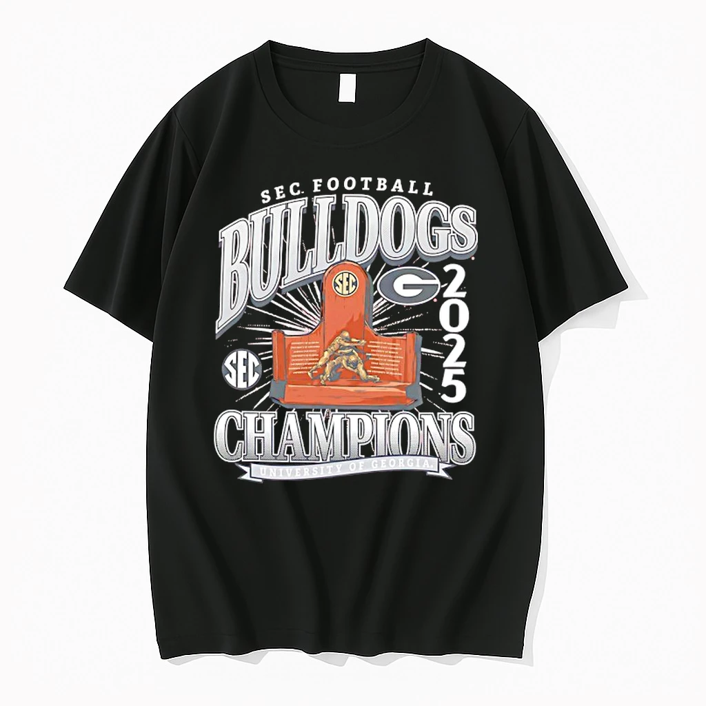 Georgia Bulldogs University Sec Football Champions 2025 Shirts