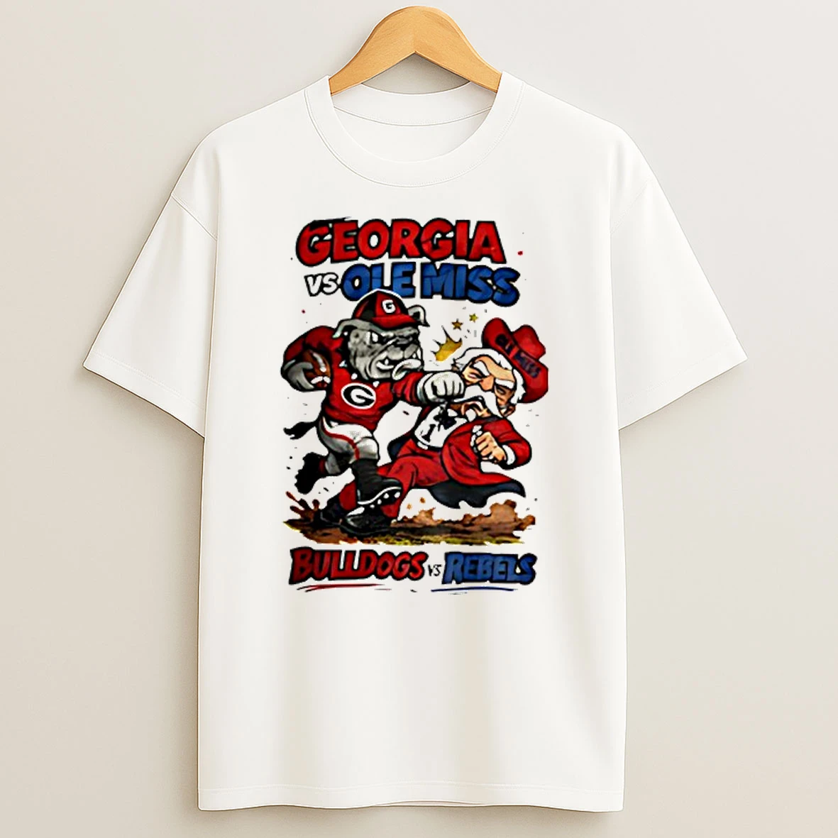 Georgia Bulldogs Vs Ole Miss Rebels Beat Ole Mascot Shirts