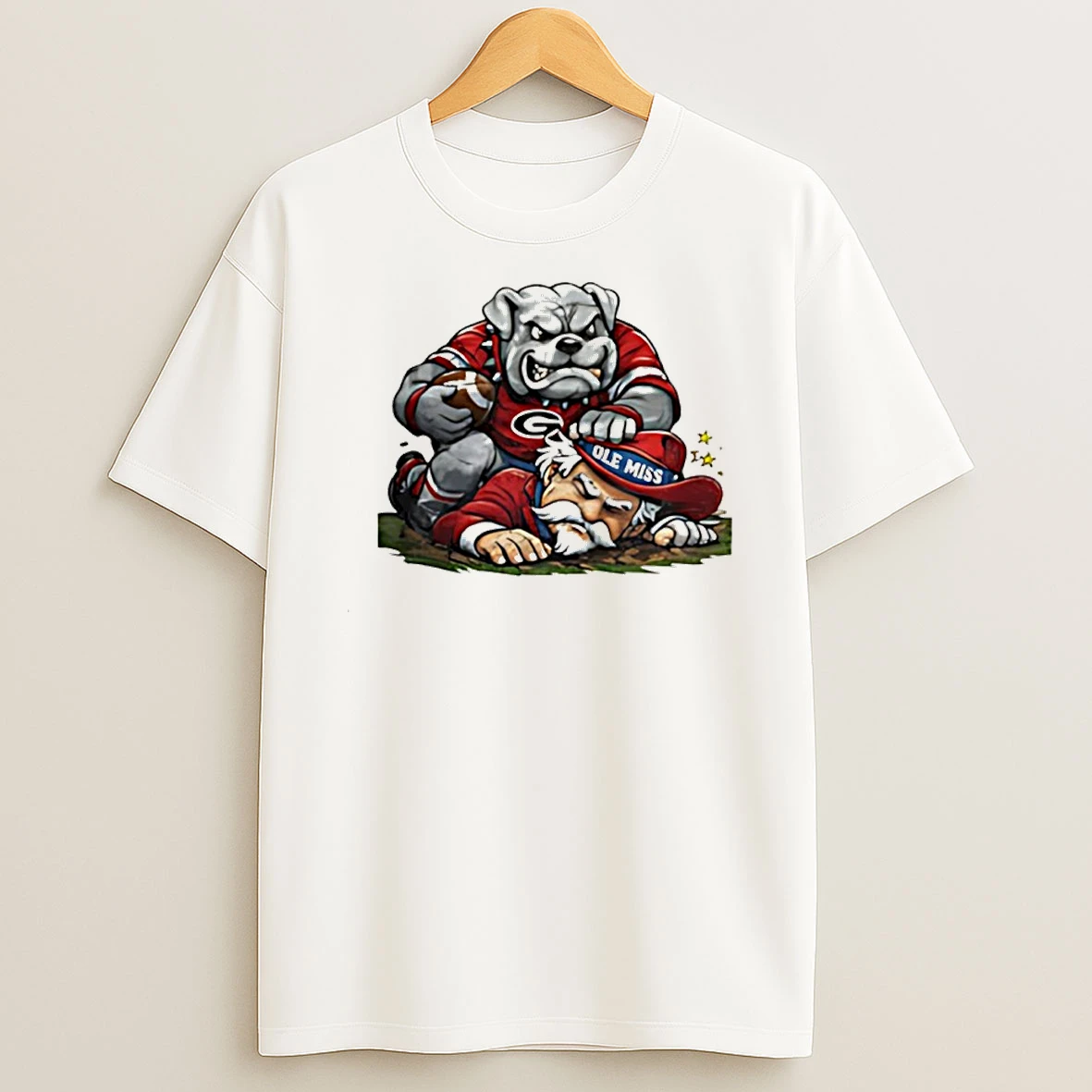 Georgia Bulldogs Vs Ole Miss Rebels Beat Ole Miss Cfp 2025 26 Mascot Shirts
