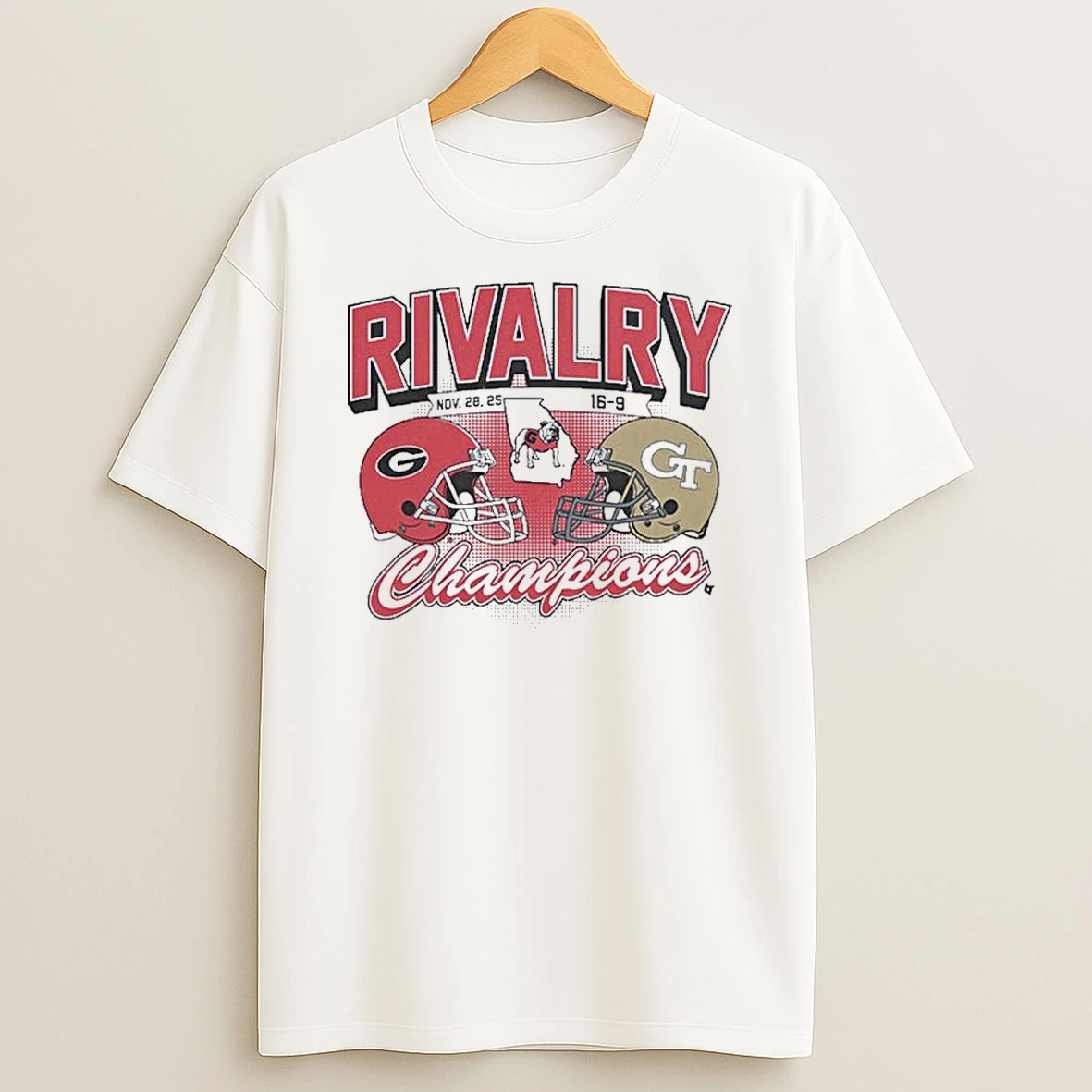 Georgia Football Rivalry Champions 2025 Beat Georgia Tech Shirts