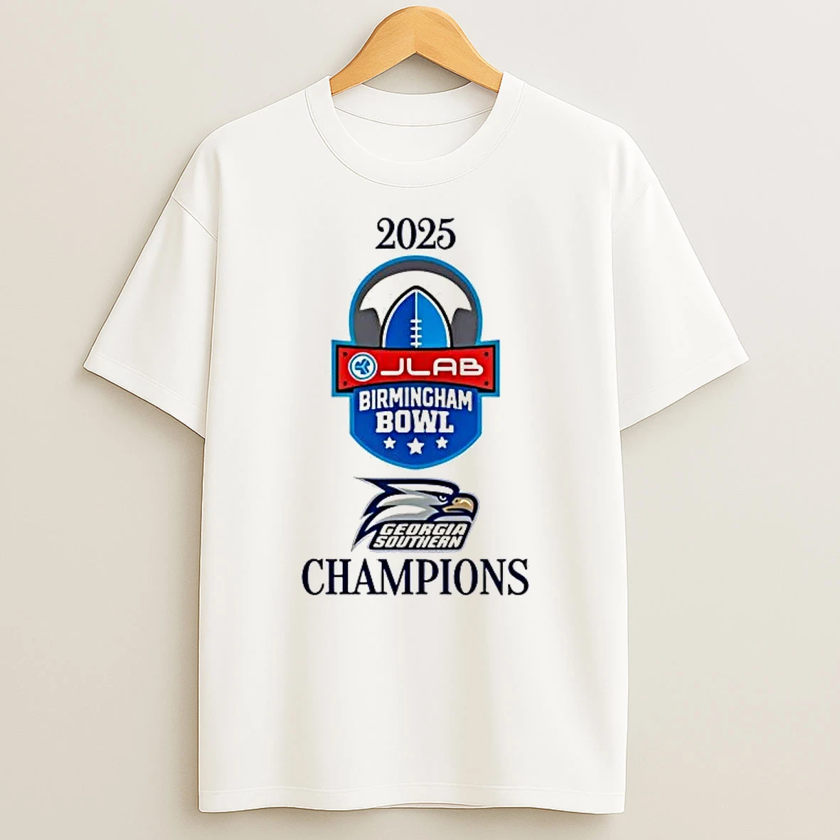Georgia Southern 2025 Birmingham Bowl Champions Logo Shirts